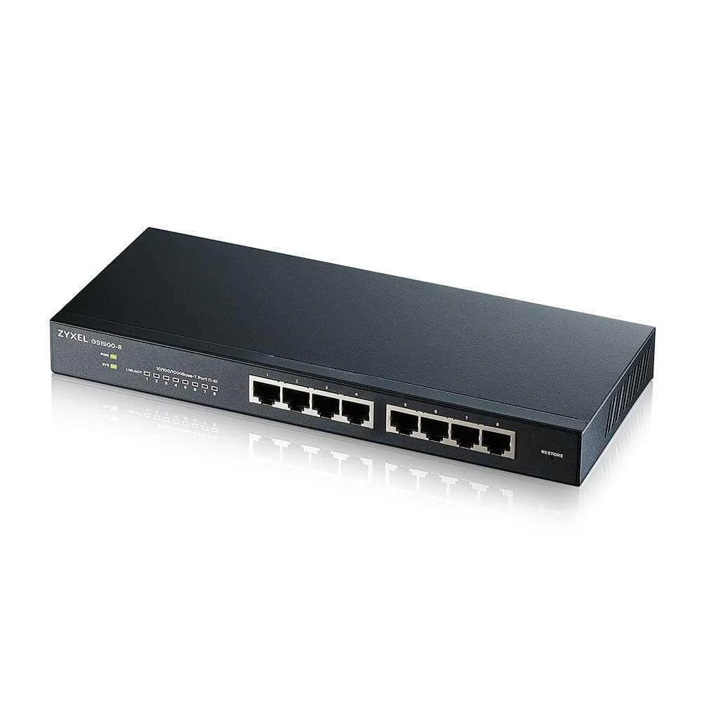 Zyxel Gs1900-8 V2 8 Port Gbe L2cpnt