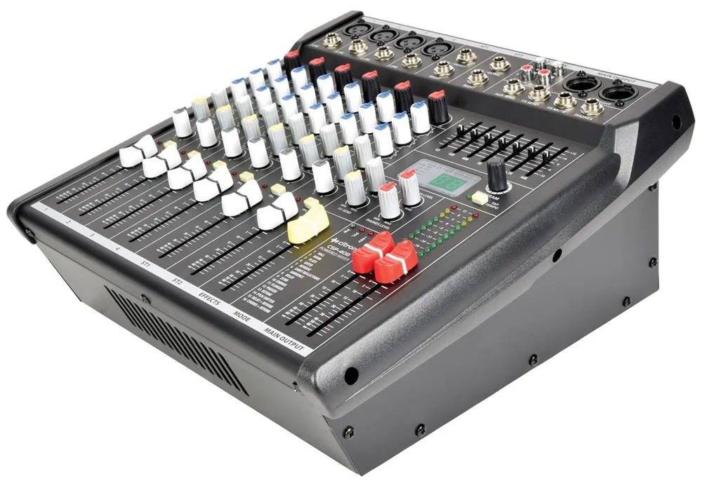 Mesa de mistura amplificada compacta da s&eacute;rie CSP 8 entradas, 2 x 200 W