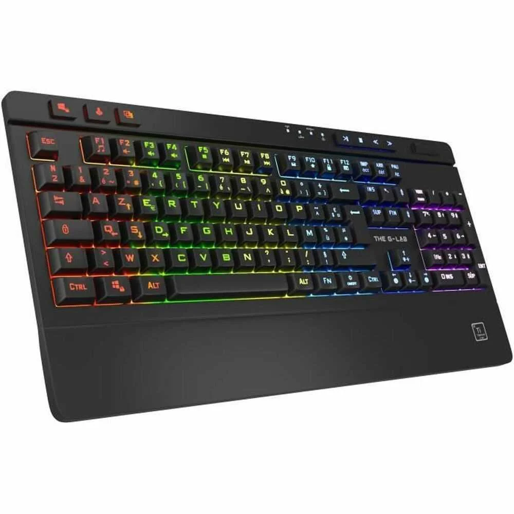 Teclado Gaming The G-Lab Titanium Preto Franc&ecirc;s Azerty 