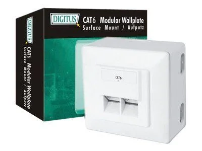 Toma Pared Digitus Cat6 2 Entradas Rj45 8p8c Lsa .