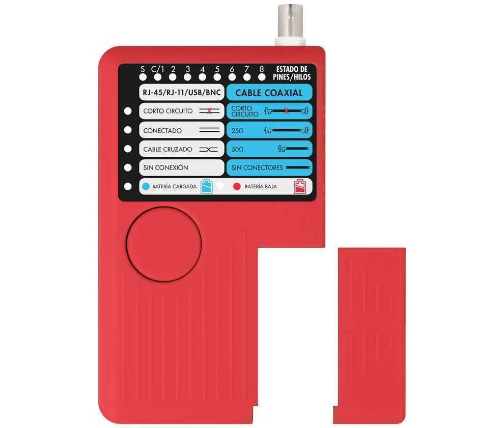 Testador de Cabos Rj11, Rj12, Rj45, Usb e Bnc