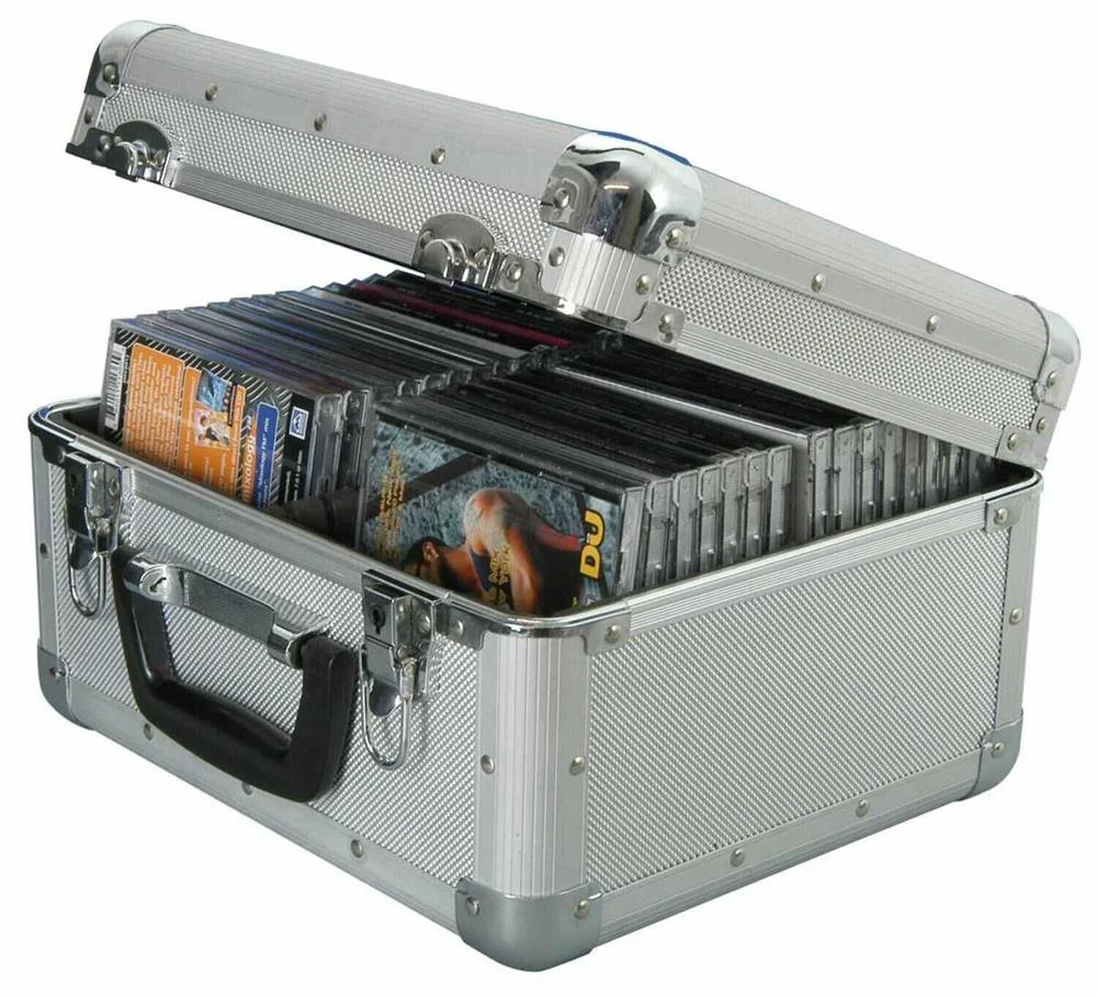 Mala de transporte de CD em alum&iacute;nio