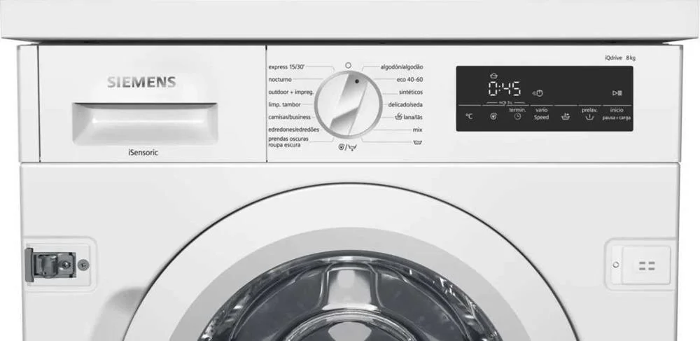 M&aacute;quina de Lavar Roupa de Encastre Wi14w542es Iq700 8kg 1400rpm Branco - Siemens