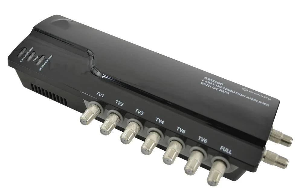 Amplificador de Distribui&ccedil;&atilde;o Vhf/Uhf 6 Vias