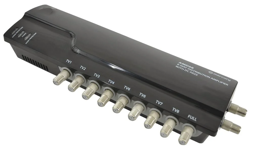 Amplificador de Distribui&ccedil;&atilde;o Vhf/Uhf 8 Vias