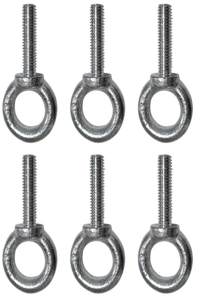 Conjunto de 6 Parafusos de Olhal com Colar M8