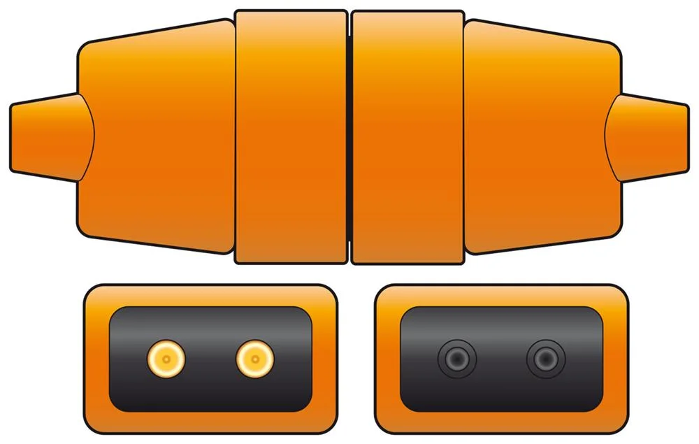 Rubber 2pin 10a Orange
