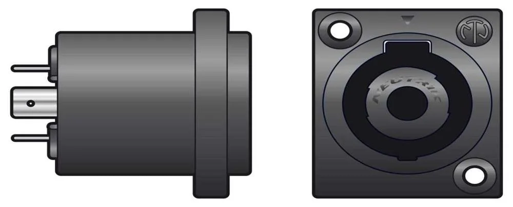 Neutrik nl4mpxx speakon painel de 4-pole-socket- .