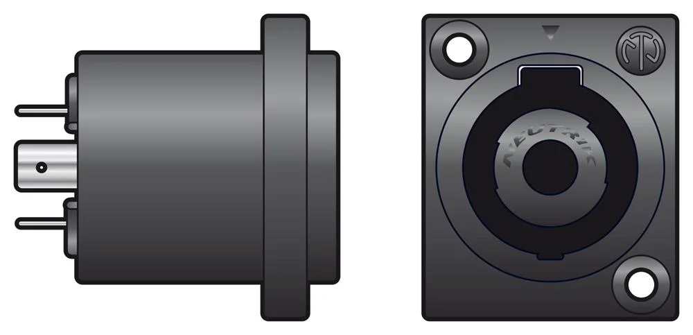 Neutrik nl4mpxx speakon painel de 4-pole-socket- .