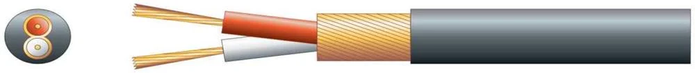 2 Core Overall Lap Screen, 2 X 7/0.1mm, 50/0.1mm, 4mm&atilde;, Black, 100m