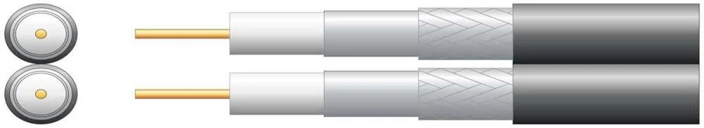 Eco Twin Rg6 Cabo Coaxial Pe Goaxial com Al Brai.