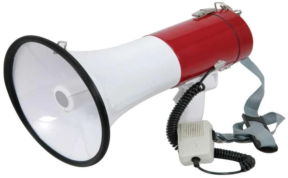 30W megafone com sirene.