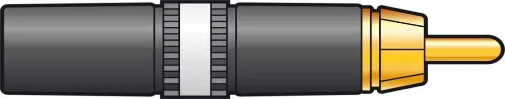 Conetor RCA NYS373-9 com Barra de Identifica&ccedil;&atilde;o Branca