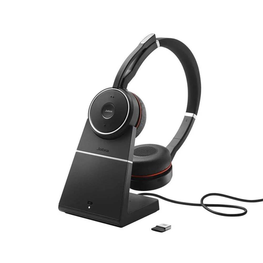Auscultadores Headset Bluetooth Evolve 75 C/ Base de Carregamento Preto - Jabra