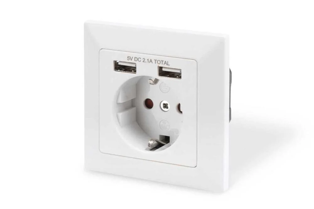 Digitus Socket With 2 Usb Ports Power Adapter
