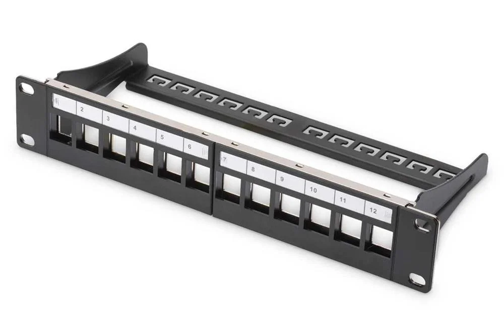 Patchpanel Digitus 1u 10" 12 Puertos Color Negro