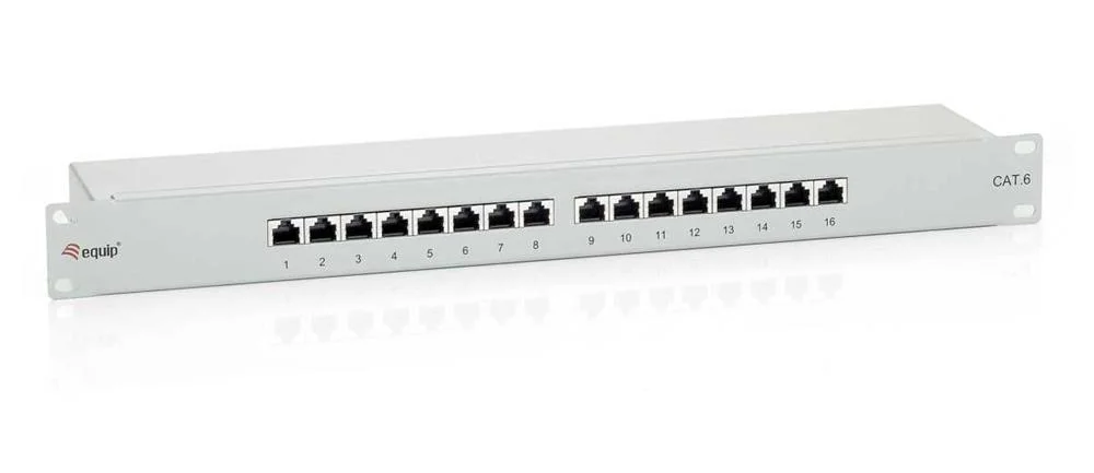 Patch Painel Equip Cat.6 16-Port 19 Inch 1u Light-