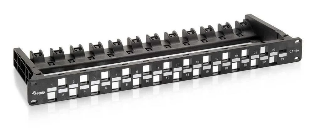 Equip Patch Panel 19" Modular 24p Cat6a 1u Utp Va.