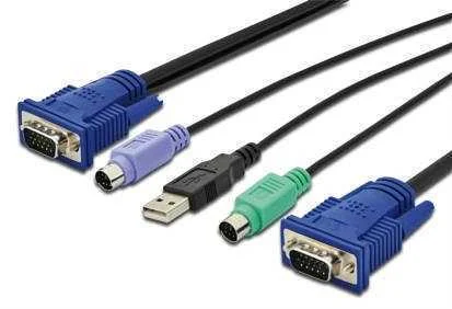 Digitus Ds-19232, 3 M, Ps/2, Ps/2, Vga, Multicor,.