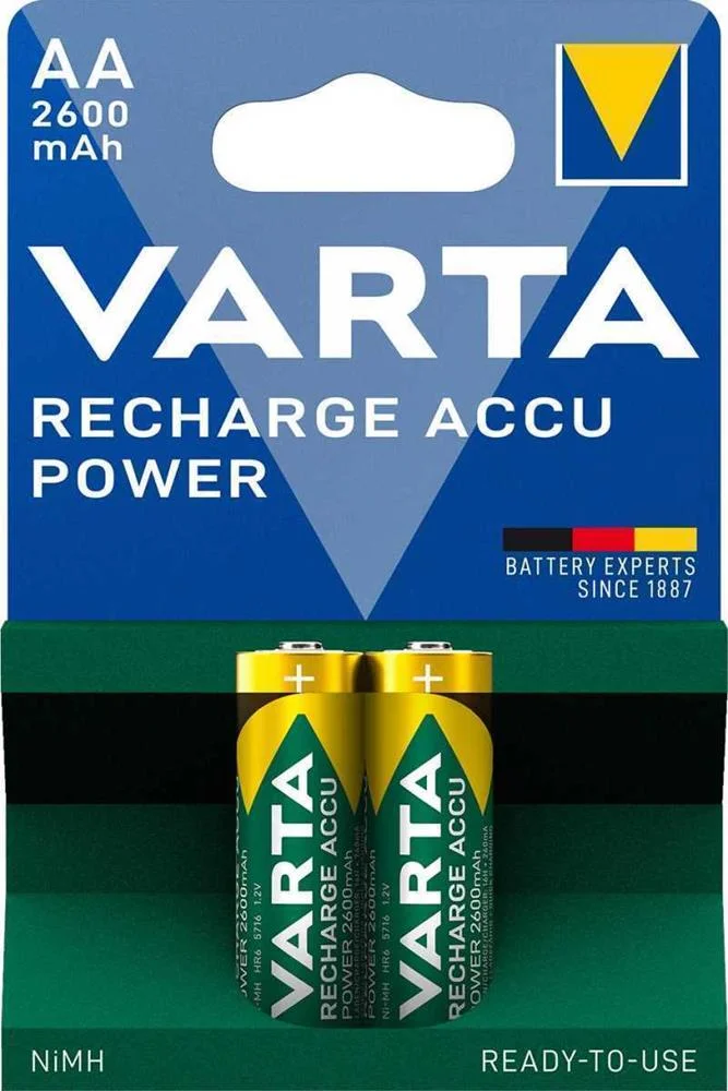 VARTA 05716 BATERIA RECARREG&Aacute;VEL AA HIDRETO MET&Aacute;L.