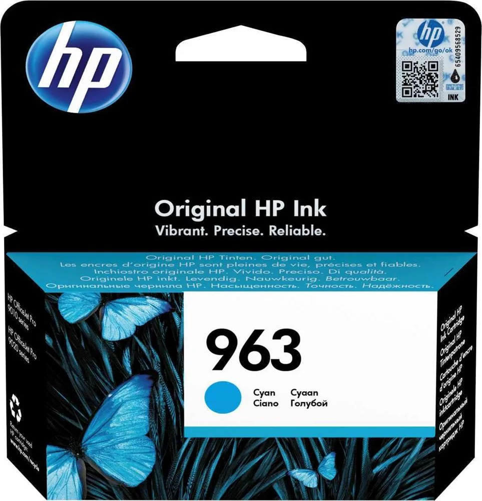 Tinteiro HP 963 Cyan Original - 3JA23AE