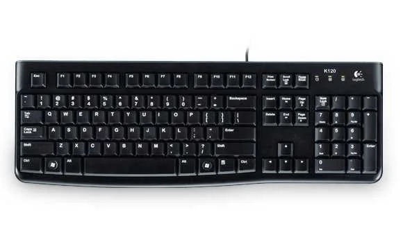 LOGITECH K120 CORDED KEYBOARD TECLADO USB QWERTZ .
