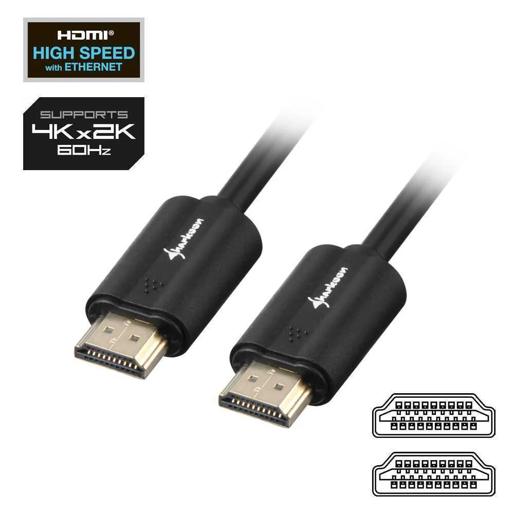 Sharkoon Kabel Hmdi -> Hdmi 4k       5m             Schwarz