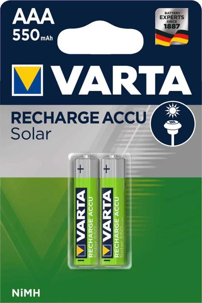Varta Akku Recharge Solar    AAA Hr03  550mah           2st.