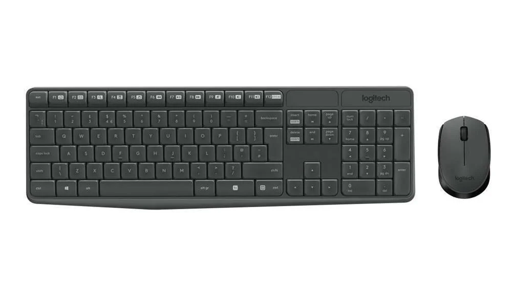 Logitech Wireless Keyboard And Mouse -Grey- Mk235 (920-007905)