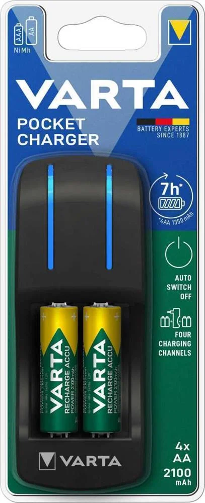Varta Pocket Charger 2100 Mah Pilhas Ac