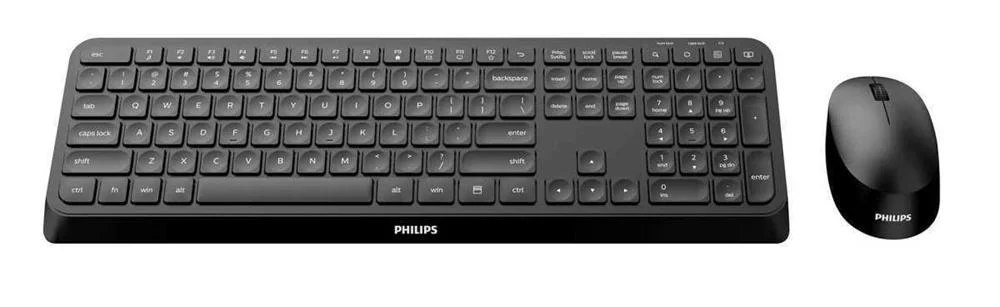 Pack Teclado + Rato &Oacute;tico Wireless 3000 Series Preto - Philips