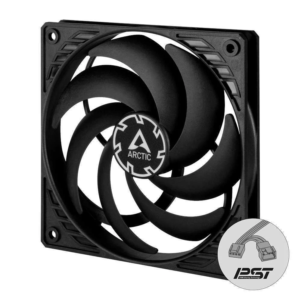 Ventilador Arctic P12 Slim Pwm Pst/ 12cm/ Negro