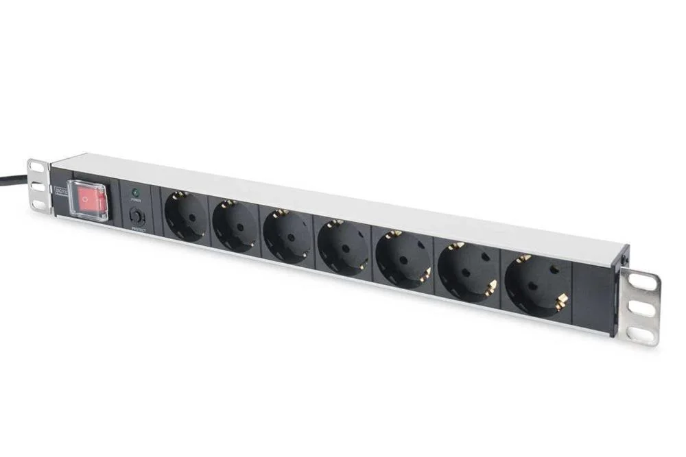 DIGITUS 19" OUTLET STRIP PRETO 7 TOMADA(S) CA 250.