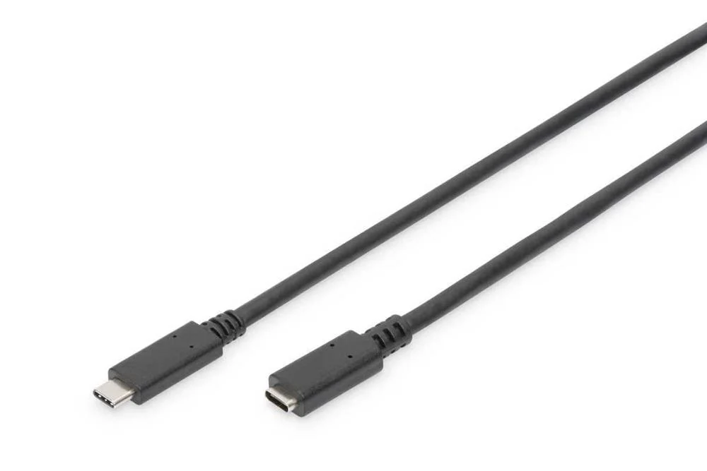 Digitus Usb Type-C Verl&auml;ngerungskabel, Type-C - C, 1,5m Schw