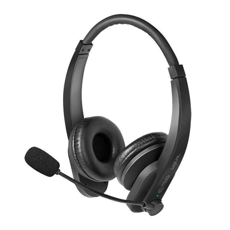 Auscultadores Headset BT0060 c/ Micro Preto - LOG.