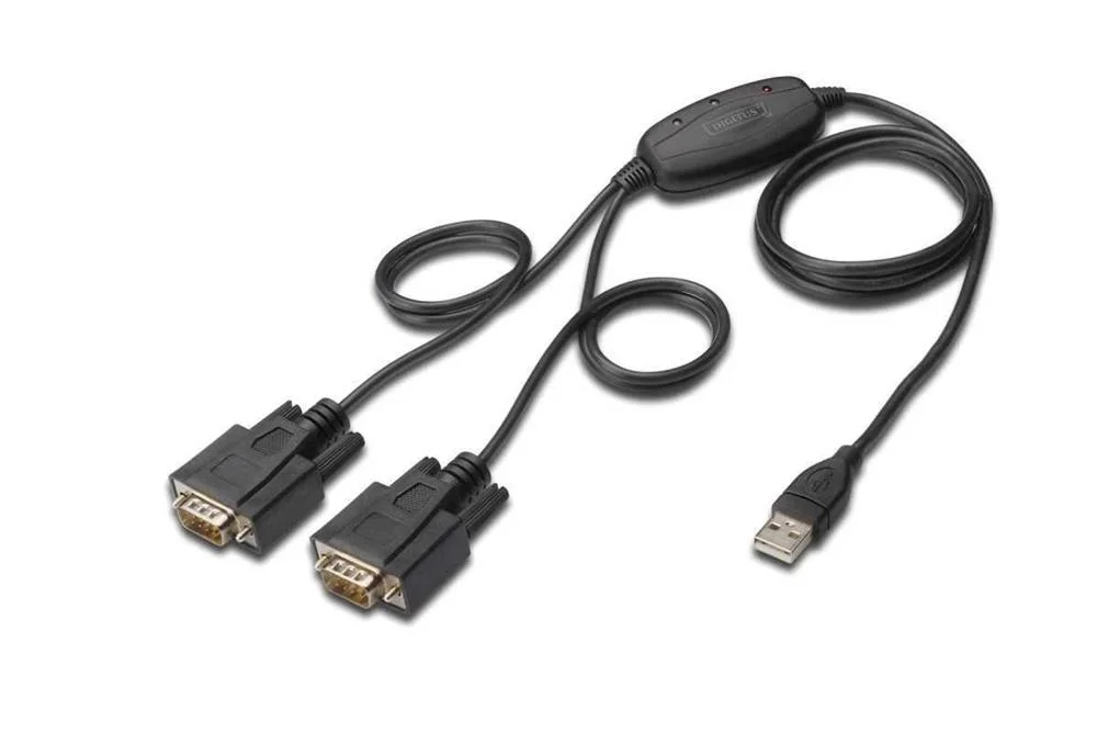Digitus Usb 2.0 - 2x Rs-232 Cabo de S&eacute;rie Preto 1.