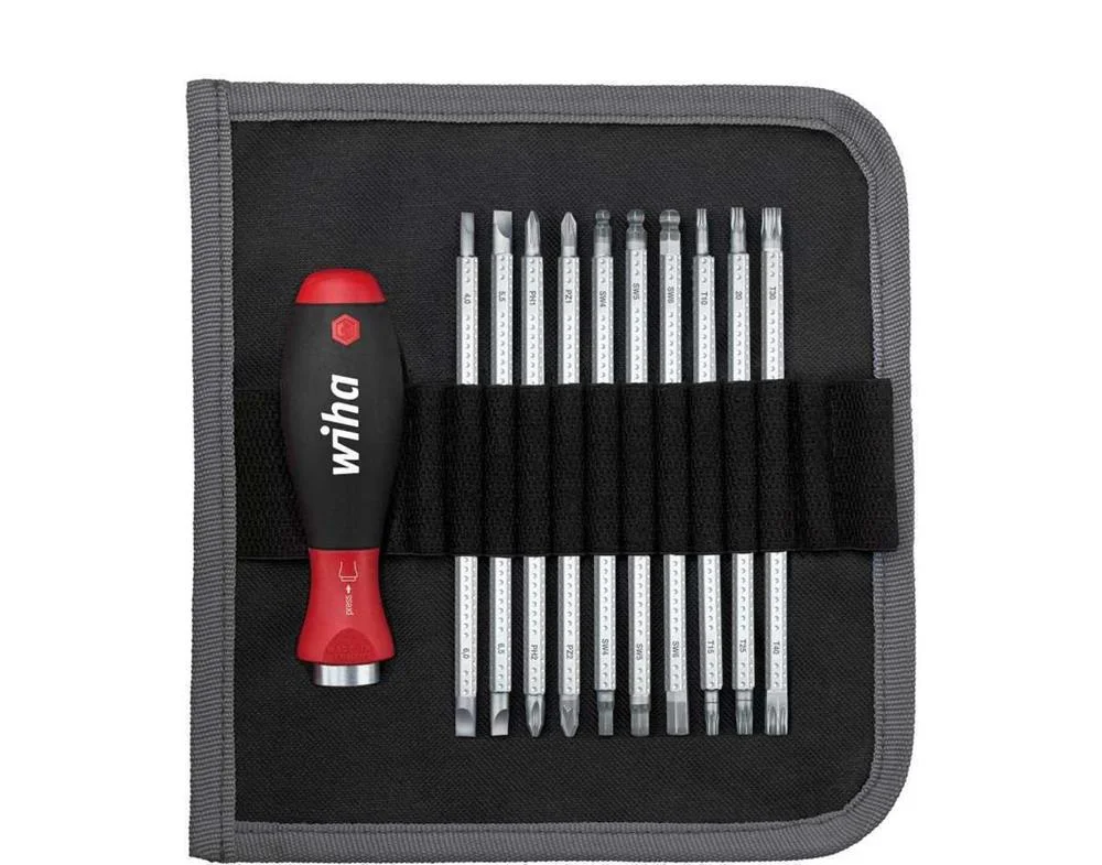 Wiha Screwdriver With Interchangeable Blade Set System 6 Assorted 11-Pcs. (03591)