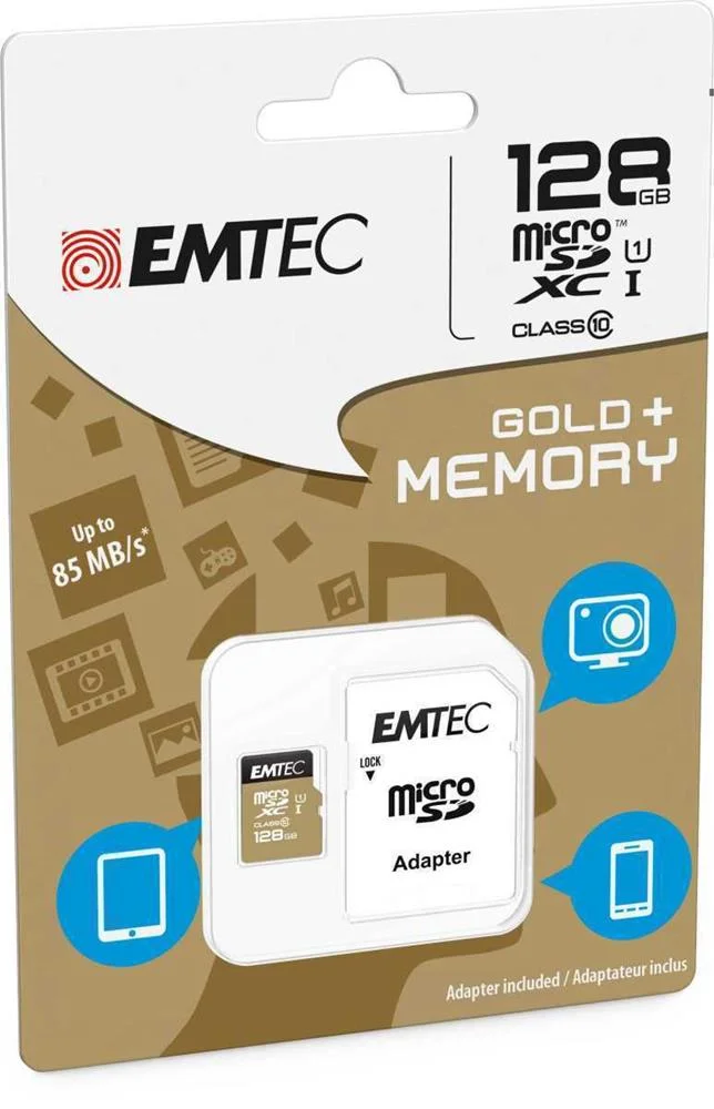 Emtec Microsd Class10 Gold+ 128gb Microsdxc Class.