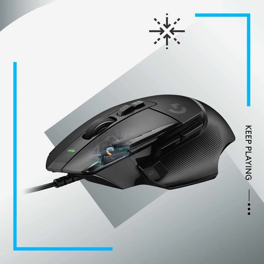 Rato Gaming G G502 X R &Oacute;tico 25600dpi Preto - Logitech