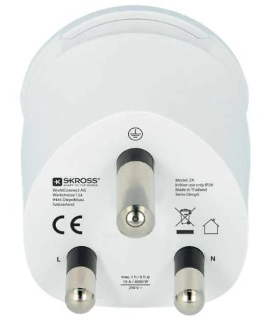 Adaptador Combo Universal para a &Aacute;frica do Sul