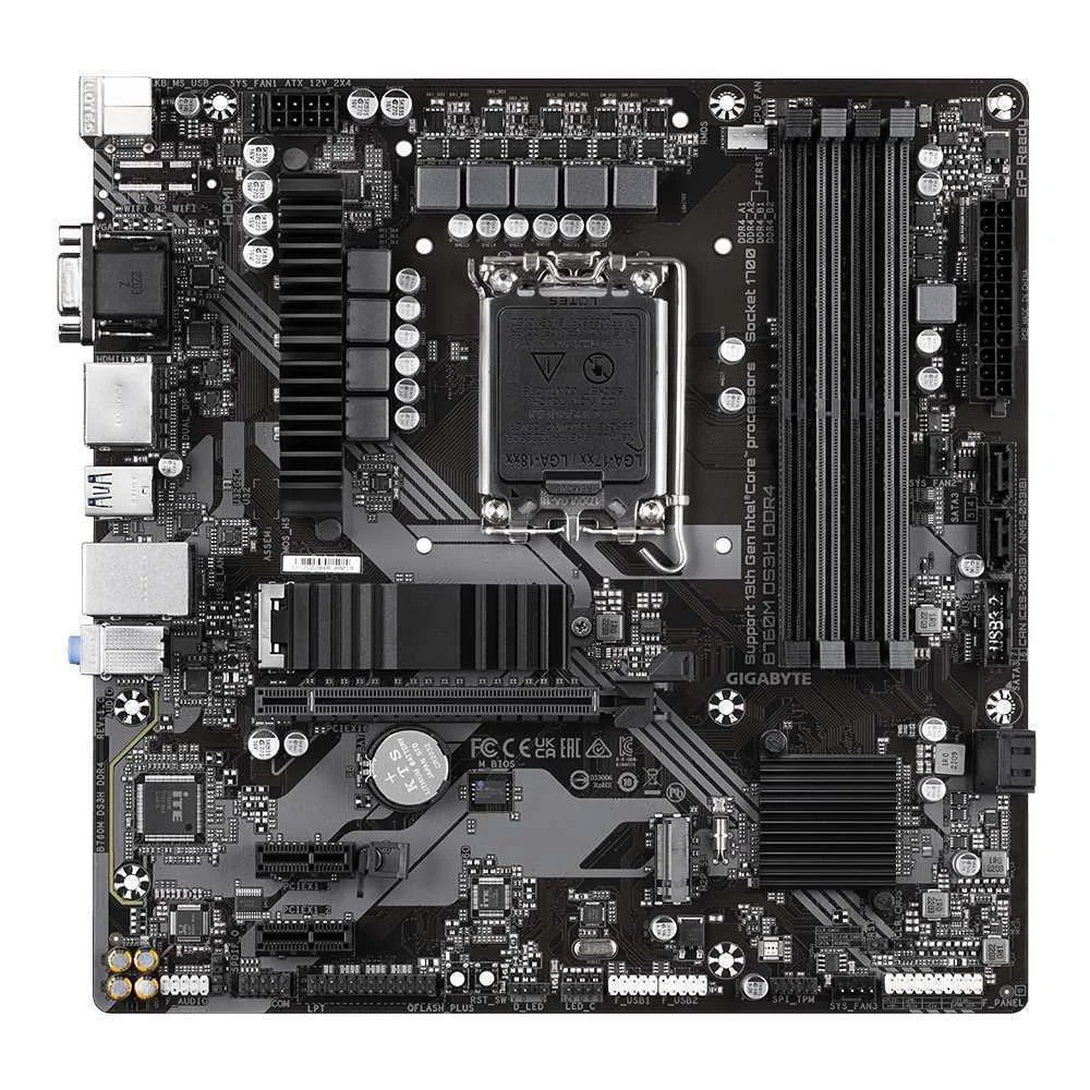 Gigabyte B760m Ds3h Ddr4 Motherboard Intel B760 Lga 1700 Micro Atx