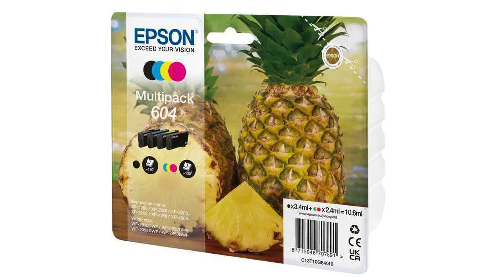 EPSON 604 TINTEIRO 4 UNIDADE(S) COMPAT&Iacute;VEL RENDIM.