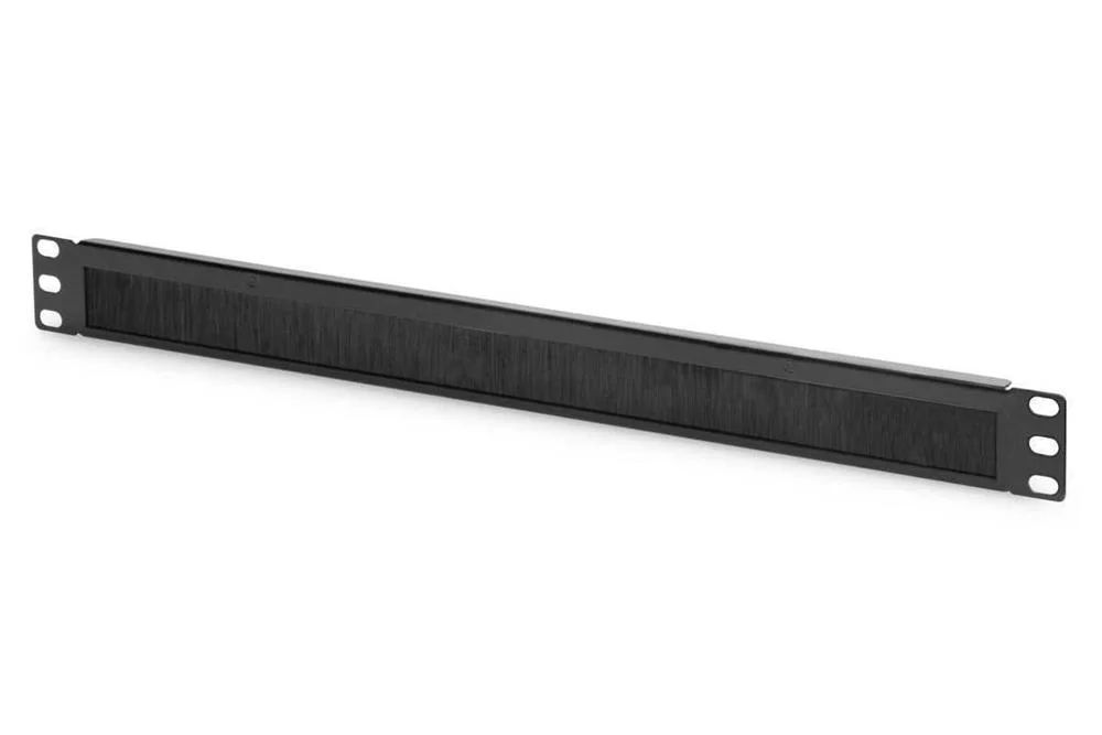 Digitus Kabelb&uuml;rstenleiste 1he &Ouml;ffnung 24x423mm Schwarz