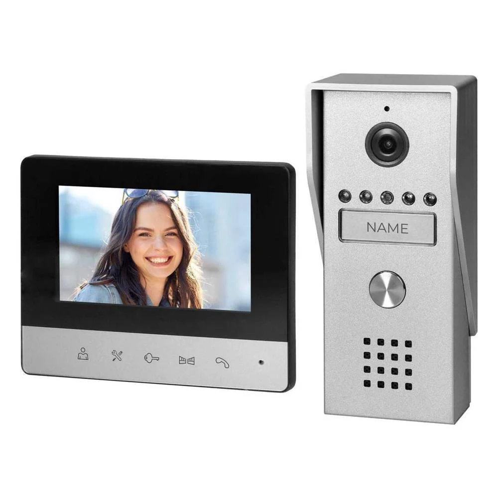 Lira Video Doorphone Set (Outdoor Unit + Monitor), Handset-Free With Color 4.3'' Screen