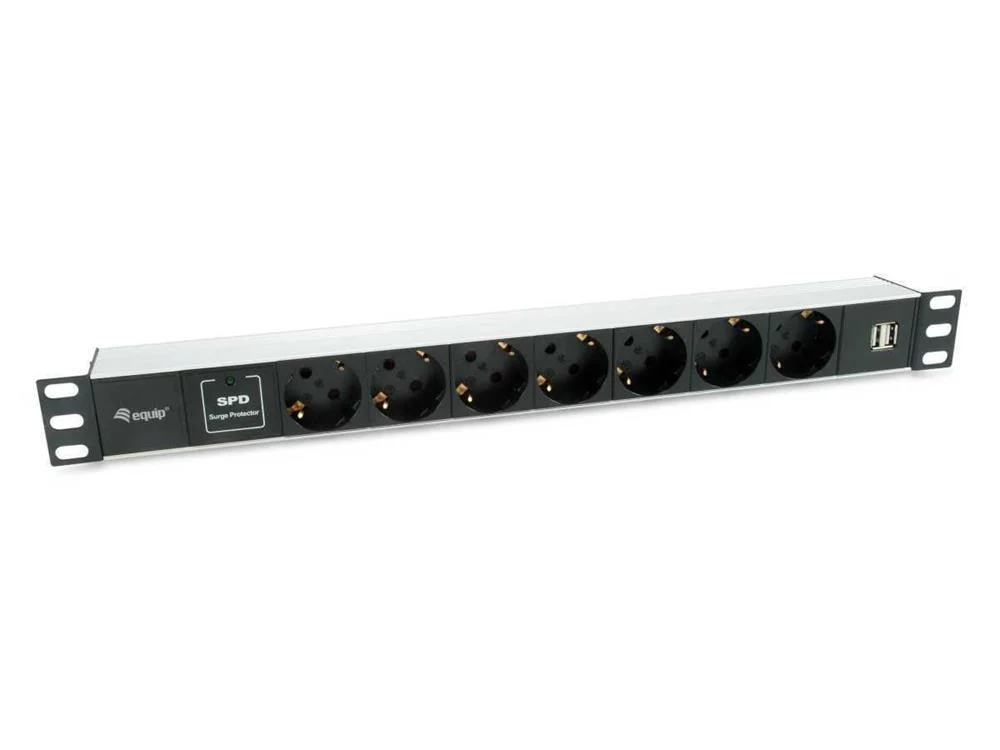 Equip Steckdosenleiste 19"(1he)7fach Schuko16a,1,8m Kabl. Si