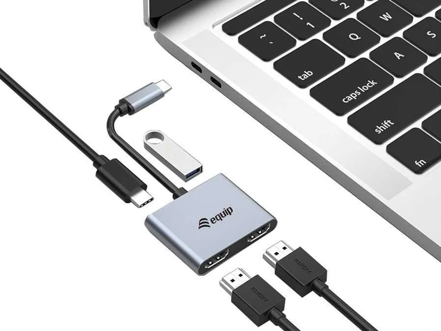 Adaptador Equip 133484 Usb-C 4-In-1 Multiport Pd 100w Cinza