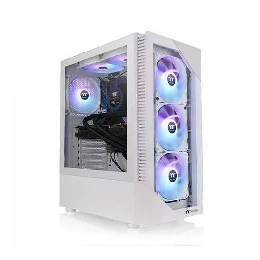 Caixa Atx View 200 Tg Snow Argb Vidro Temperado Branco - Thermaltake