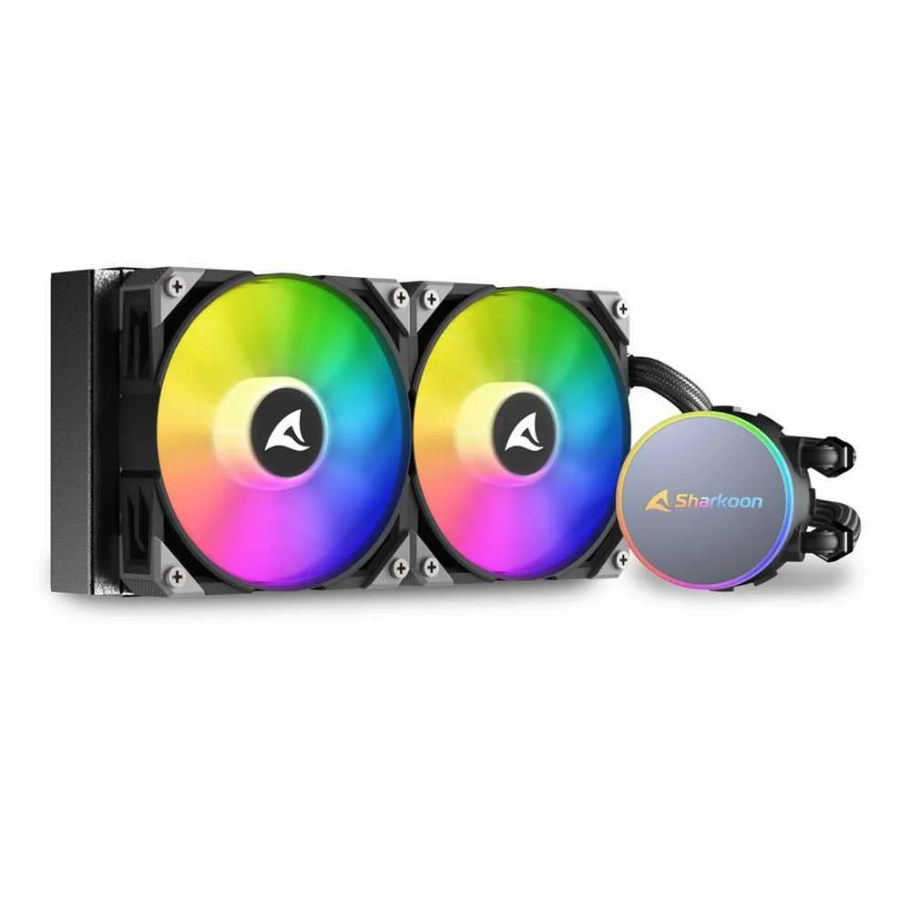 Sharkoon Wasserk&uuml;hlung S70 RGB 2 L&uuml;fter      240mm  Schwarz