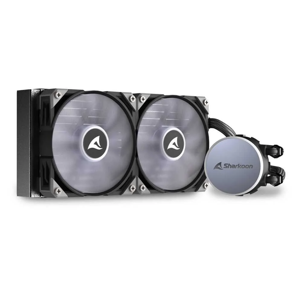 Sharkoon Wasserk&uuml;hlung S70 RGB 2 L&uuml;fter      240mm  Schwarz