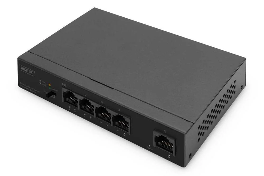 Digitus Switch 4-Port  Gigabit 60w  Poe Unmanaged Schwarz
